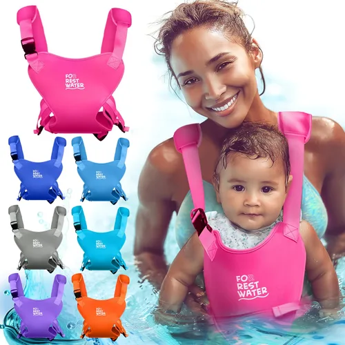 Vista 11 de Portabebés ergonómico de neopreno prémium para agua cálida y segura y diversión en la tierra (4-24 meses) - Arnés ajustable para bebés y niños