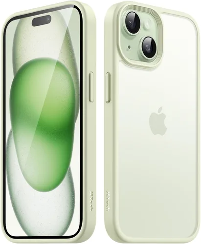 Vista 26 de JETech Funda mate para iPhone 15, color negro