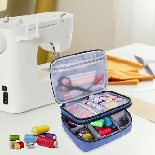 Vista 9 de Luxja - Organizador de accesorios de costura., Nylon, Azul oscuro, M