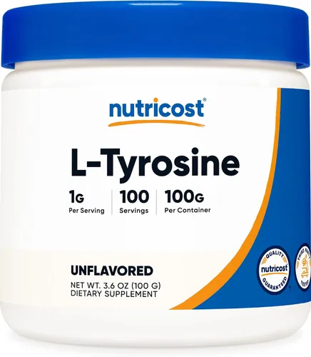 Vista 6 de Nutricost L-tirosina en polvo 17.64 oz - polvo puro de L-tirosina 1000mg por porción