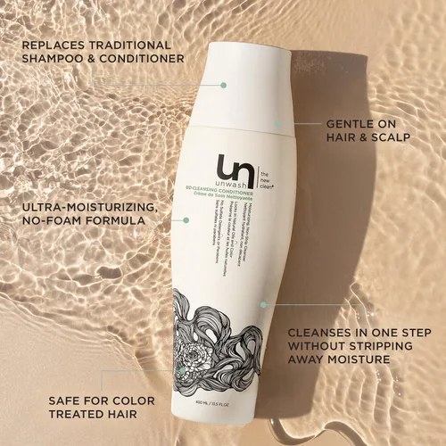 Vista 2 de Acondicionador Unwash de limpieza ecológica - Acondicionador limpiador co-wash hidratante y suave, libre de sulfatos y parabenos, para cabello