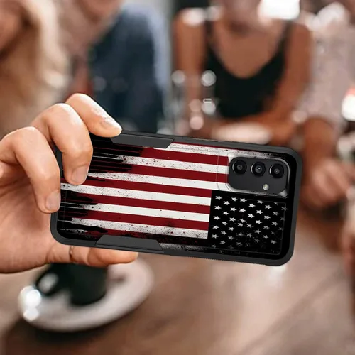 Vista 849 de Funda para Galaxy A14 5G, resistente de doble capa híbrida de policarbonato duro, goma suave, a prueba de golpes, funda protectora resistente