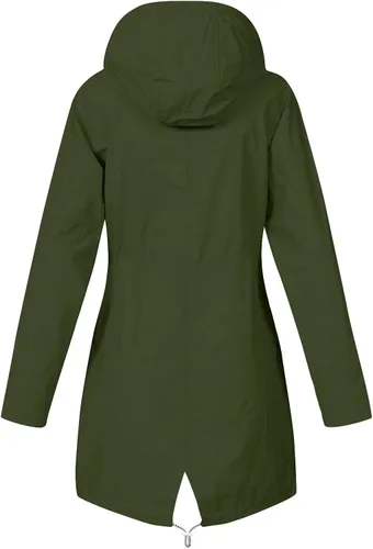 Vista 2 de Chubasqueros impermeables para mujer, chaqueta ligera para exteriores, con capucha, con cremallera, rompevientos