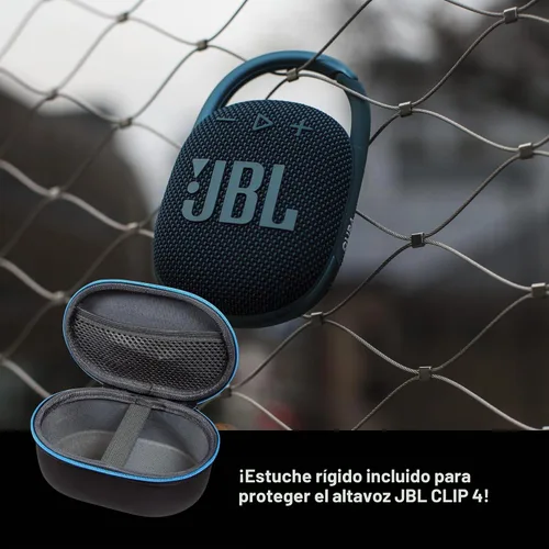 Vista 2 de JBL Altavoz Bluetooth portátil Clip 4 (negro) + paquete con divvi! Funda protectora rígida (negro)