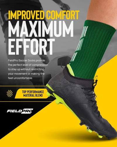 Vista 5 de FieldPro 3 y 5 pares de calcetines de agarre de fútbol para adultos y jóvenes, 5 colores, calcetines de agarre para hombre Calcetines de fútbol