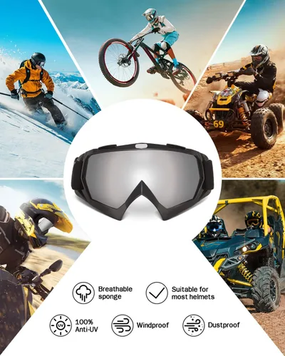 Vista 5 de KEMIMOTO Gafas de motocross y ATV/UTV con protección anti UV