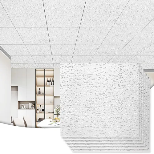 Vista 12 de Art3d Paquete de 24 azulejos de techo lisos, no se hunden ni se rompen