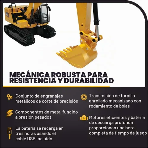 Vista 5 de Diecast Masters DCM/Racemasters 28005 1:16 RC Cat 320 Excavadora hidráulica