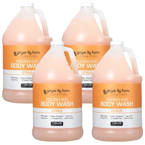 Vista 14 de Ginger Lily Farms Club & Fitness Gel de Ducha Corporal Nutritivo, 100% Vegano y Libre de Crueldad, Gel de Baño y Ducha para Hombres y Mujeres, Aroma