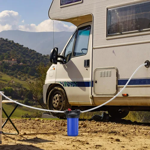 Vista 7 de Sistema de Filtro de Agua VIHOSE para RV, Filtro de Agua Anti-Obstrucción para 25K Galones con Filtración de 6 Etapas en Una Pieza, Elimina