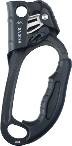 Vista 10 de Ascensor de mano CE, equipo de engranaje de rapel de 308.6 lbs con mango de goma ergonómico para arbolista de árboles de escalada en roca