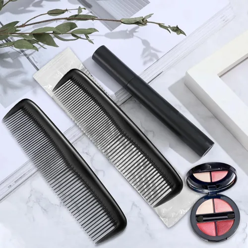 Vista 6 de 200 peines para el cabello a granel, peinetas de bolsillo, peines envueltos individualmente, peine negro de viaje a granel para mujeres, peinetas