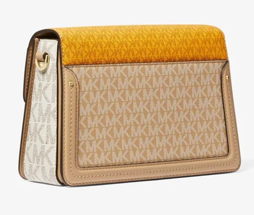 Vista 3 de Michael Kors Daniela - Bolso bandolera grande de cuero Saffiano, Sunshine Multi