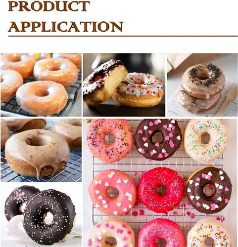 Vista 3 de EAGLEG Máquina automática comercial para hacer donas 4 filas, 2800 W de acero inoxidable donuts máquina de bocadillos, freidora comercial de donas