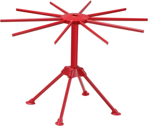 Vista 9 de Ourokhome Escurridor plegable de pasta, plástico plegable casero para espaguetis frescos, colgador de fideos para cocina con 10 brazos, estable