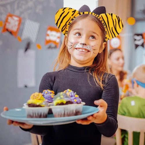 Vista 6 de 6 diademas de orejas de animales para niños, suministros de fiesta, decoraciones