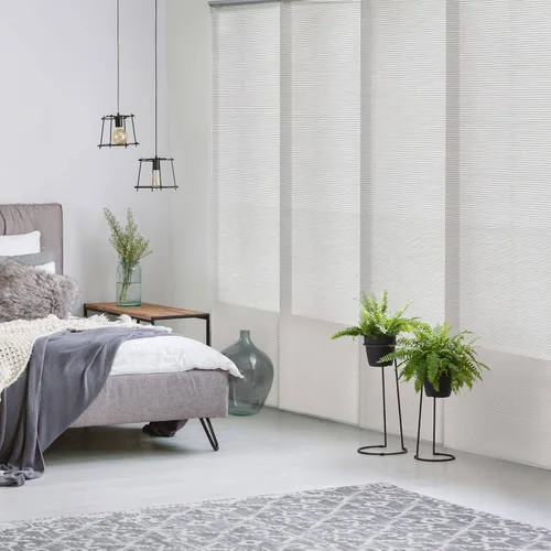 Vista 12 de GoDear Design panel ajustable de cortina deslizante para divisores de habitación colgantes 45.8"- 86" de ancho x 96" de alto, persianas verticales