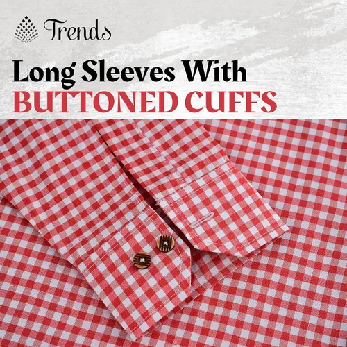 Vista 5 de TRENDS Camisa bávara Oktoberfest para hombre – Sudadera tradicional alemana con cordones – Mezcla de algodón suave y transpirable