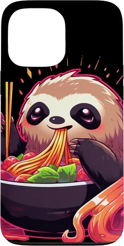 Vista 24 de Sloth Eating Ramen Japanese Noodles Soup Kawaii Case for iPhone 17