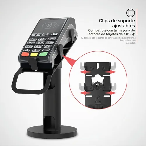 Vista 4 de CTA Digital Soporte universal para lector de tarjetas de crédito, soporte de terminal de lector para estaciones POS Verifone, Ingenico y Pax