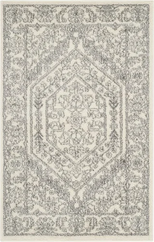 Vista 92 de SAFAVIEH ADR108B - Tapete de la colección Adirondack, 2 pies 1 pulgada x 6 pies, marfil y plateado, diseño de medallón oriental, no desprende