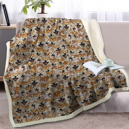 Vista 17 de BlessLiving Manta reversible de microfibra Beagle, manta de forro polar Sherpa pesado, 50 x 60 pulgadas