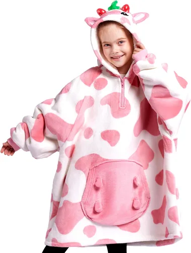 Vista 16 de Giggling Getup Manta Vestible con Capucha para Mujeres y Hombres Manta con Capucha Vestible de Forro Polar Sherpa Sudadera Manta Vestible Sherpa