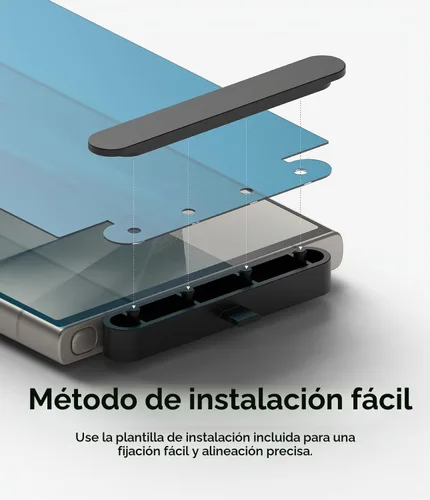 Vista 4 de Ringke Película doble fácil [protección de 4 capas] compatible con Samsung Galaxy S24 Ultra Protector de pantalla 5G, revestimiento de reparación