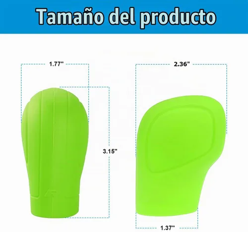 Vista 2 de AICEL - Juego de 2 fundas de silicona para pomos de palanca de cambios de 3.14 x 2.2 pulgadas, color verde