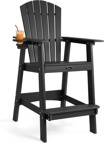 Vista 16 de FUNBERRY Tall Adirondack Chair Set of 2 with Tables, High Top Balcony Chair