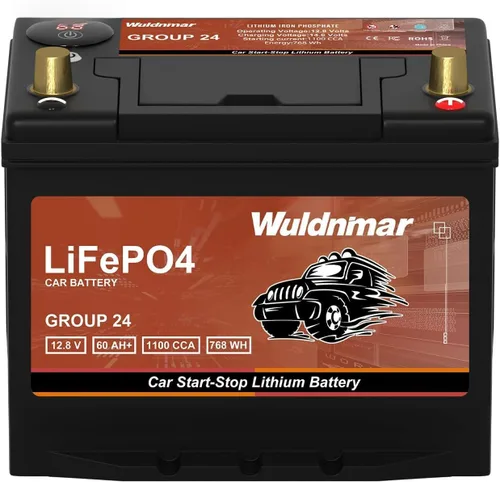 Vista 8 de Batería de arranque y parada de coche de litio G27 12V 80AH de alto rendimiento con 1300CCA y 60 meses de garantía