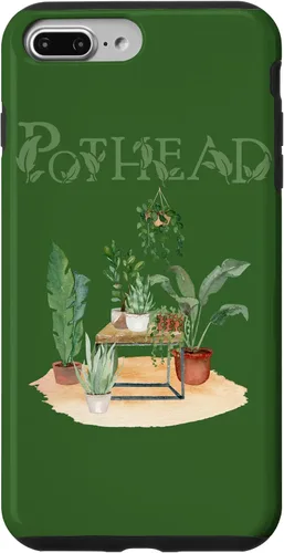 Vista 9 de Carcasa divertida para iPhone 15 Plant Lover Pot Head Green Thumb