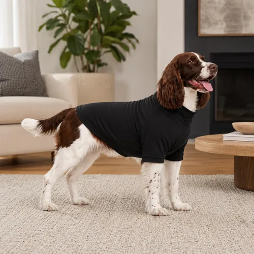 Vista 6 de Lovelonglong Sudadera para perro, otoño, invierno, clima frío, camisetas para perros pequeños, medianos y grandes, ropa de chihuahua, color negro, XS