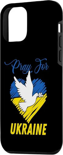 Vista 2 de Funda para iPhone 12 mini Pray for Ucrania, símbolo de la paz, bandera ucraniana, corazón