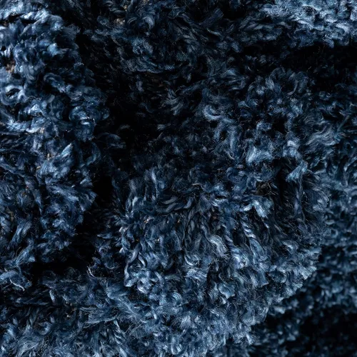 Vista 5 de 3Well Woven Elle Basics Emerson Shag Camino de pasillo, texturizado, azul oscuro, de 3 x 10, 2'7" x 9'6