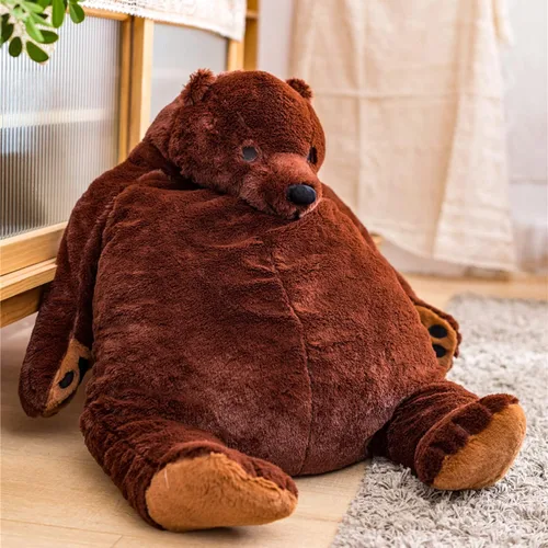 Vista 9 de SNOWOLF Djungelskog Oso Gigante de Simulación Juguete de Oso de Peluche Animal de Peluche Muñeca de Felpa Enorme Tierno Oso Negro de Vida Silvestre