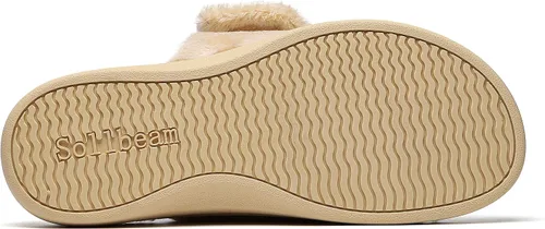 Vista 6 de SOLLBEAM Pantuflas peludas con soporte de arco para mujer sandalias ortopédicas para el talón