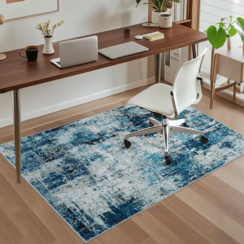 Vista 54 de Tapete para silla de oficina para suelo de madera dura, 48"x36" tapete protector de escritorio de computadora de fácil deslizamiento para silla Hoja