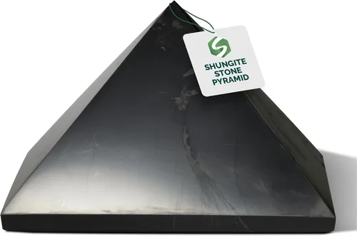 Vista 26 de Shungite World Auténtica pirámide de shungita pulida de 1.18 pulgadas / 1.18 pulgadas, cristal curativo natural de chakras, pirámide negra real
