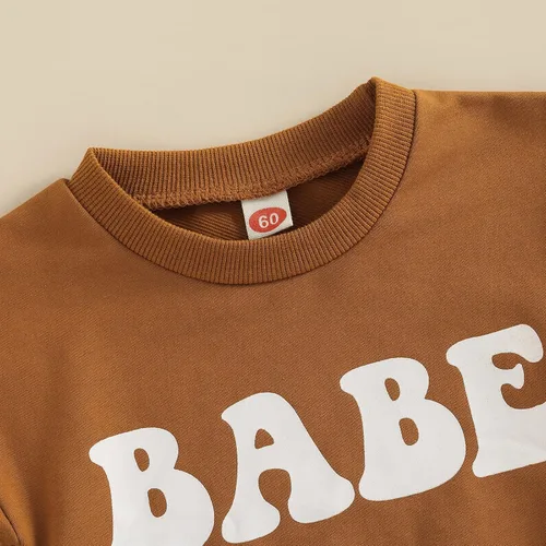 Vista 2 de Ropa de bebé recién nacido sudadera con cuello redondo mameluco para bebéarco iris suéter de gran tamaño para otoño