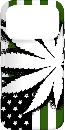 Vista 30 de American Weed Flag 4:20 Cannabis Pot Marijuana Stoner Gift Case for iPhone 17