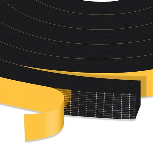 Vista 15 de Square Foam Weather Stripping for RV Doors & Extra Large Gaps 1x1In Sellos puertas de remolque, cámper y garaje, bloquea insectos, corrientes