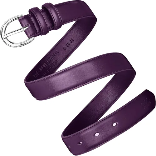Vista 3 de Falari - Cinturón de cuero genuino para mujer con hebilla de una sola punta 6028-31