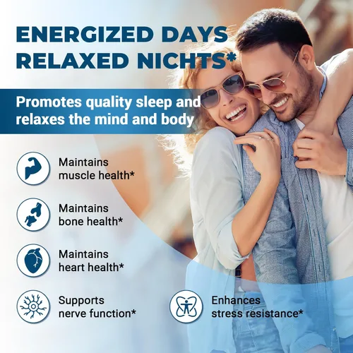 Vista 4 de Complejo de magnesio seis veces 470 mg de glicinato de magnesio, malato, citrato, taurina, óxido, L-treonato para músculos, nervios y energía