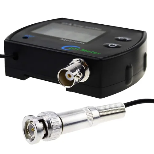 Vista 8 de Medidor de pH y temperatura combinado 2 en 1 Probador de calidad del agua Electrodo de pH BNC reemplazable para acuarios Tanques hidropónicos