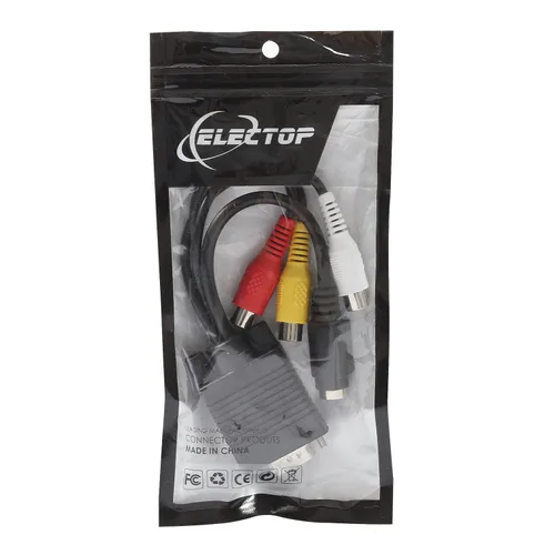 Vista 6 de Electop VGA a TV S-Video 3 RCA PC PC Cable adaptador AV