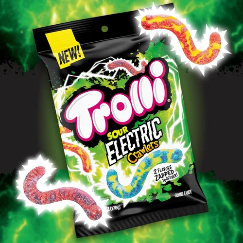 Vista 4 de Trolli Electric Crawlers Candy, bolsa de 6.3 onzas