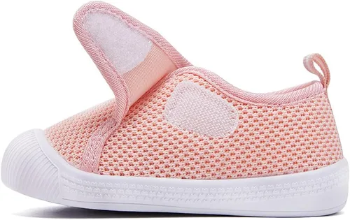 Vista 4 de BMCiTYBM Zapatos de bebé para niños y niñas, zapatos para caminar para niños pequeños, zapatos ligeros antideslizantes para 6, 9, 12, 18, 24 meses