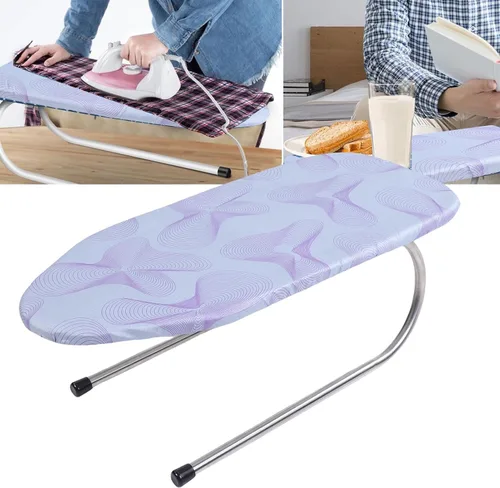 Vista 2 de Asixxsix Tabletop Ironing Board, Small Detachable Cotton Cover U Shaped Foldable Tabletop Ironing Board Space Saving Stable Foldable Iron Board for