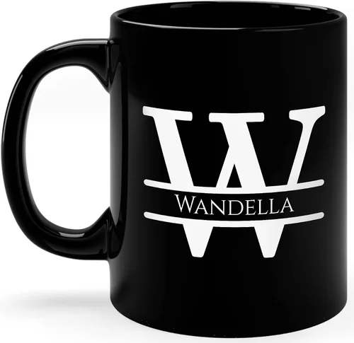 Vista 28 de Taza de café personalizada con monograma, letra inicial A personalizada para mujeres, hombres, niñas, niños, papás, mamás amigos, taza de café